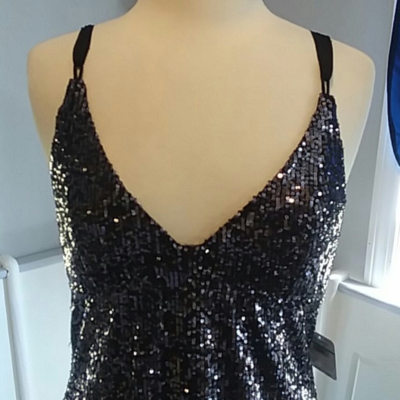 Free People gold rush  mini silver sequin dress - Picture 3 of 8